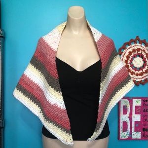 Festive hand crocheted scarf